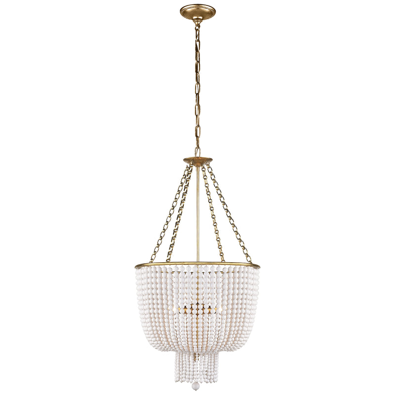 Visual Comfort Signature - ARN 5102HAB-WG - Four Light Chandelier - Jacqueline - Hand-Rubbed Antique Brass