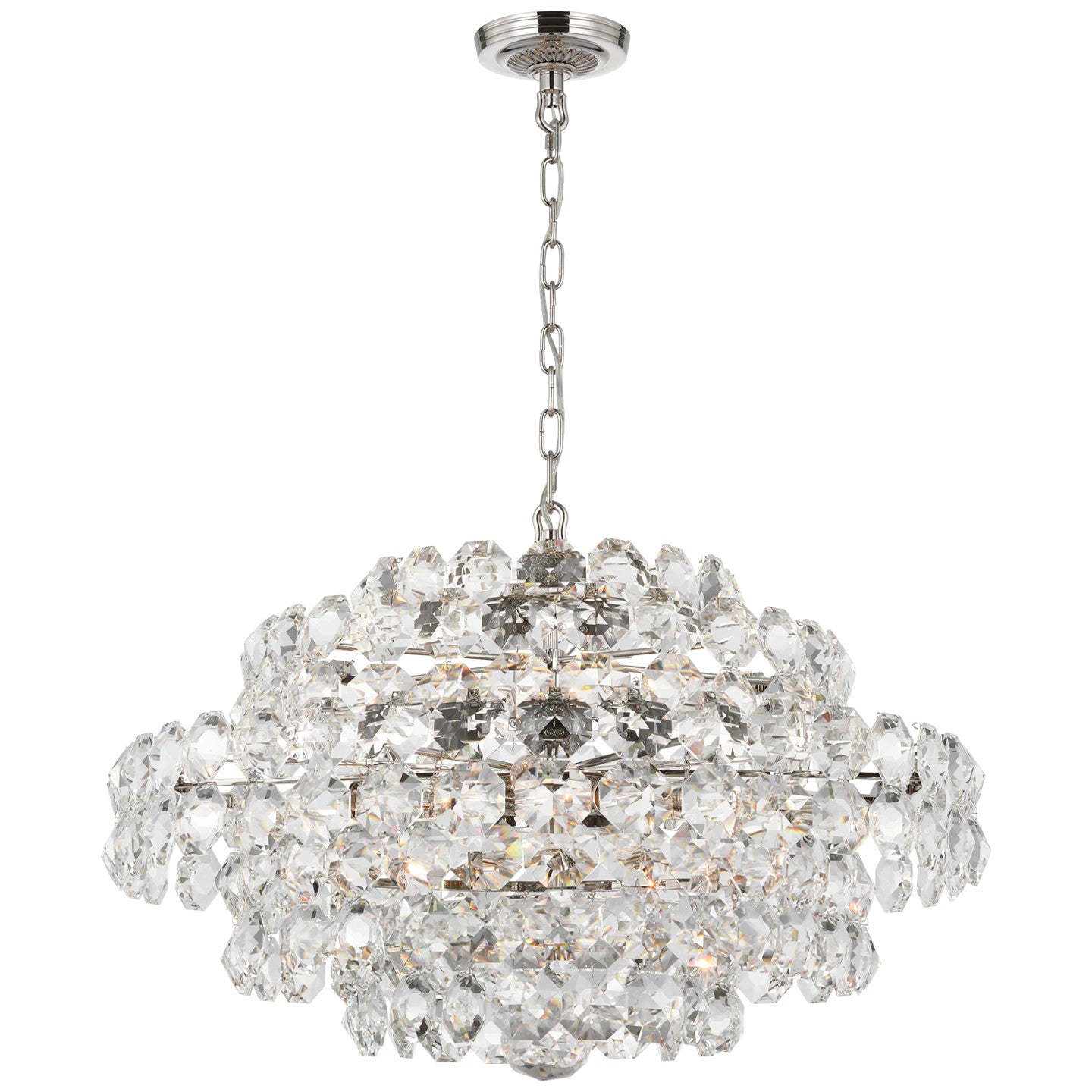 Visual Comfort Signature - ARN 5105PN-CG - 12 Light Chandelier - Sanger - Polished Nickel