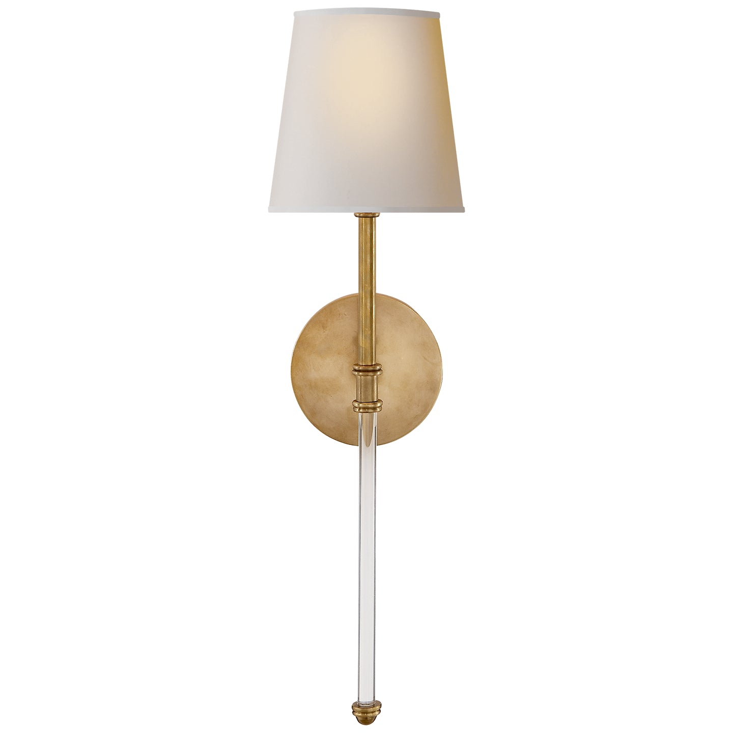 Visual Comfort Signature - SK 2016HAB-NP - One Light Wall Sconce - Camille - Hand-Rubbed Antique Brass