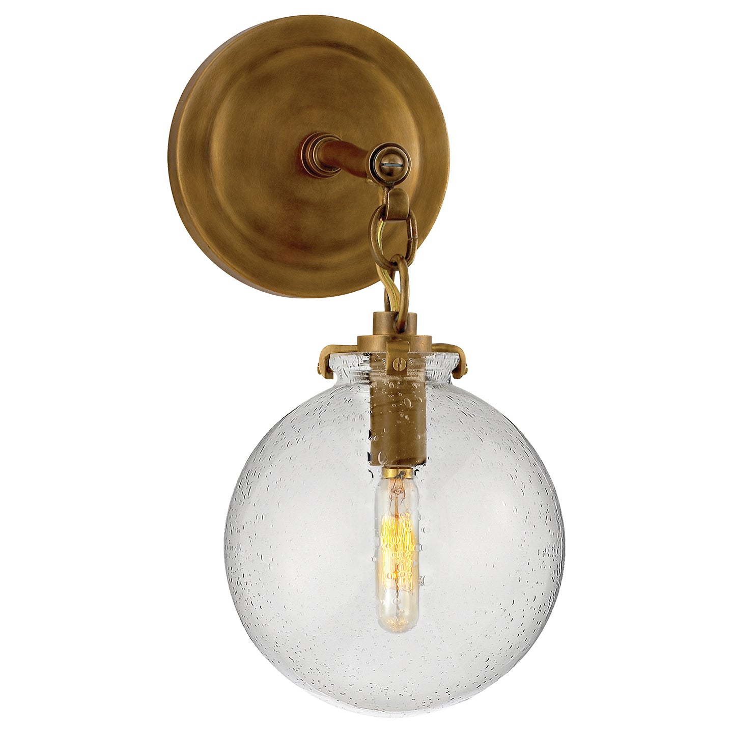 Visual Comfort Signature - TOB 2225HAB/G4-SG - One Light Wall Sconce - Katie Globe - Hand-Rubbed Antique Brass