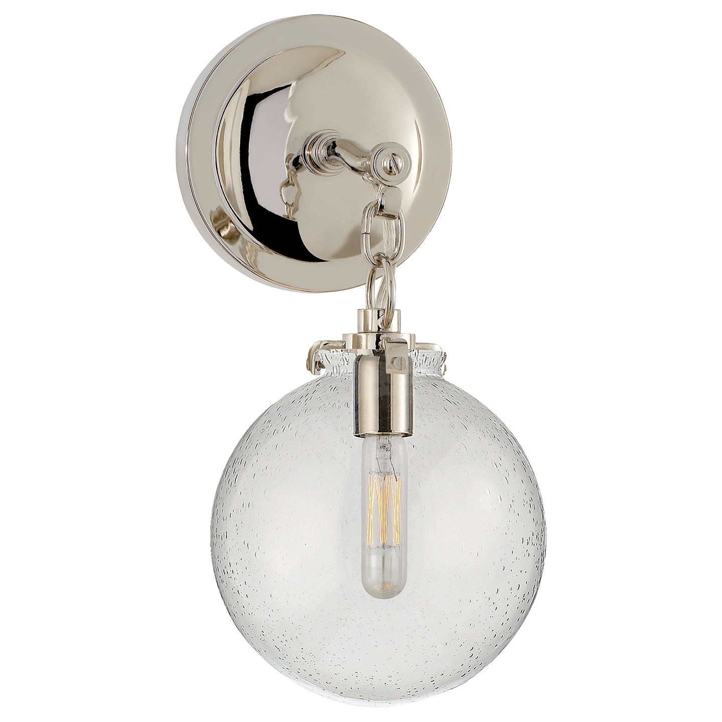 Visual Comfort Signature - TOB 2225PN/G4-SG - One Light Wall Sconce - Katie Globe - Polished Nickel