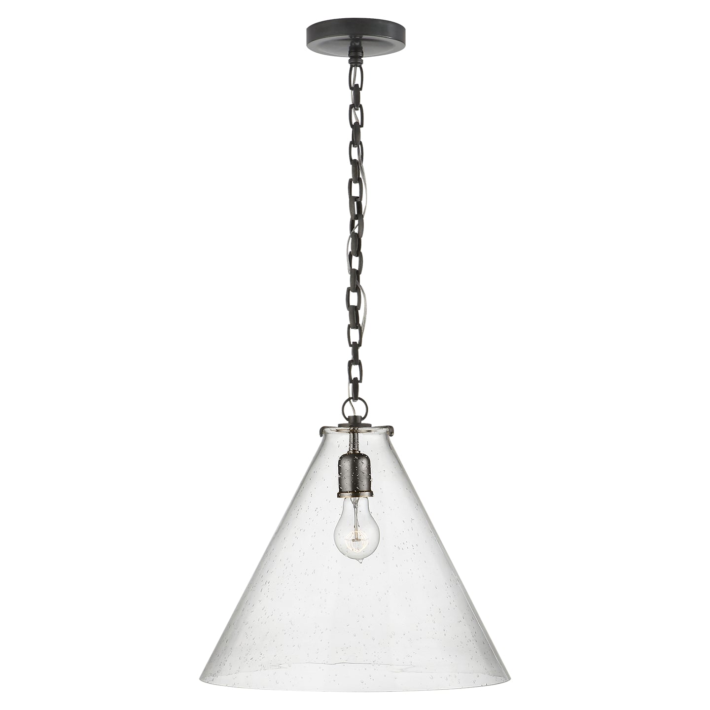 Visual Comfort Signature - TOB 5226BZ/G6-SG - One Light Pendant - Katie Conical - Bronze