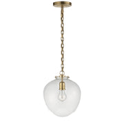 Visual Comfort Signature - TOB 5226HAB/G2-CG - One Light Pendant - Katie Acorn - Hand-Rubbed Antique Brass
