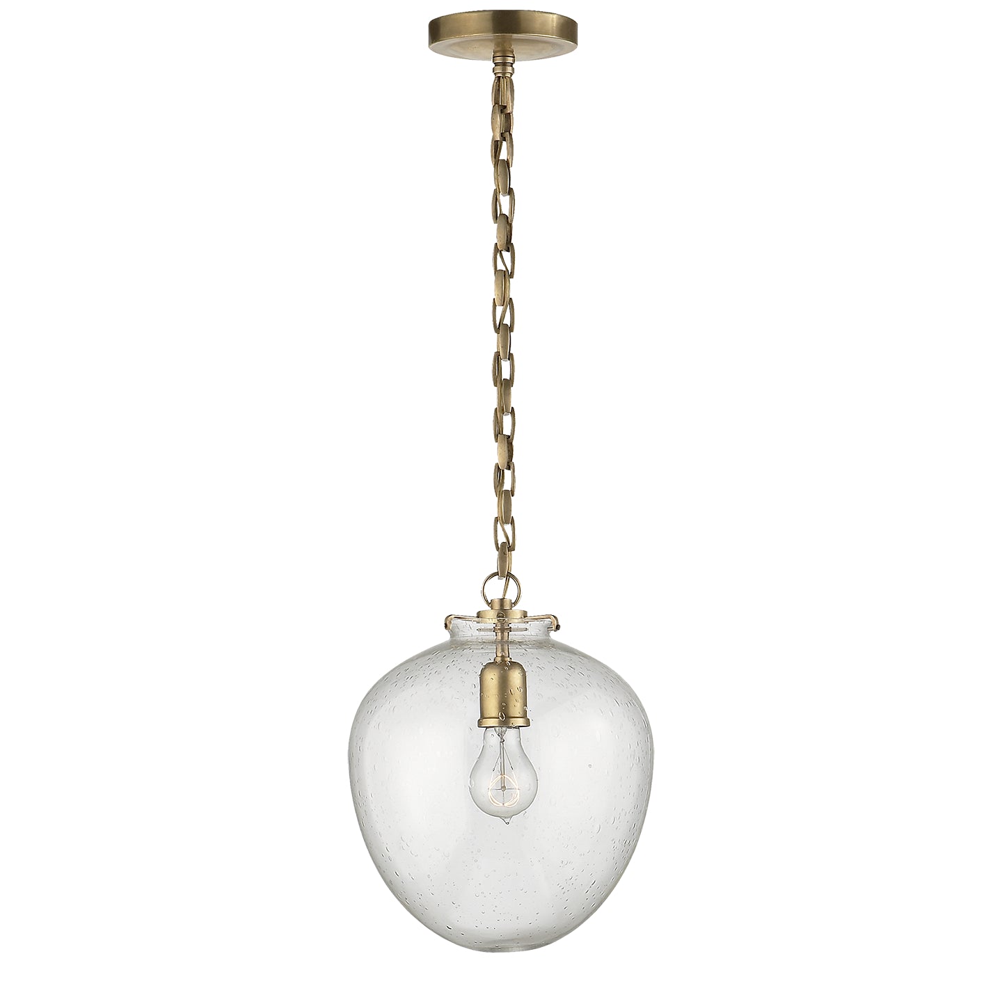 Visual Comfort Signature - TOB 5226HAB/G2-SG - One Light Pendant - Katie Acorn - Hand-Rubbed Antique Brass