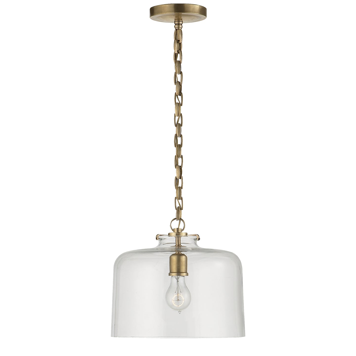 Visual Comfort Signature - TOB 5226HAB/G5-CG - One Light Pendant - Katie Dome - Hand-Rubbed Antique Brass