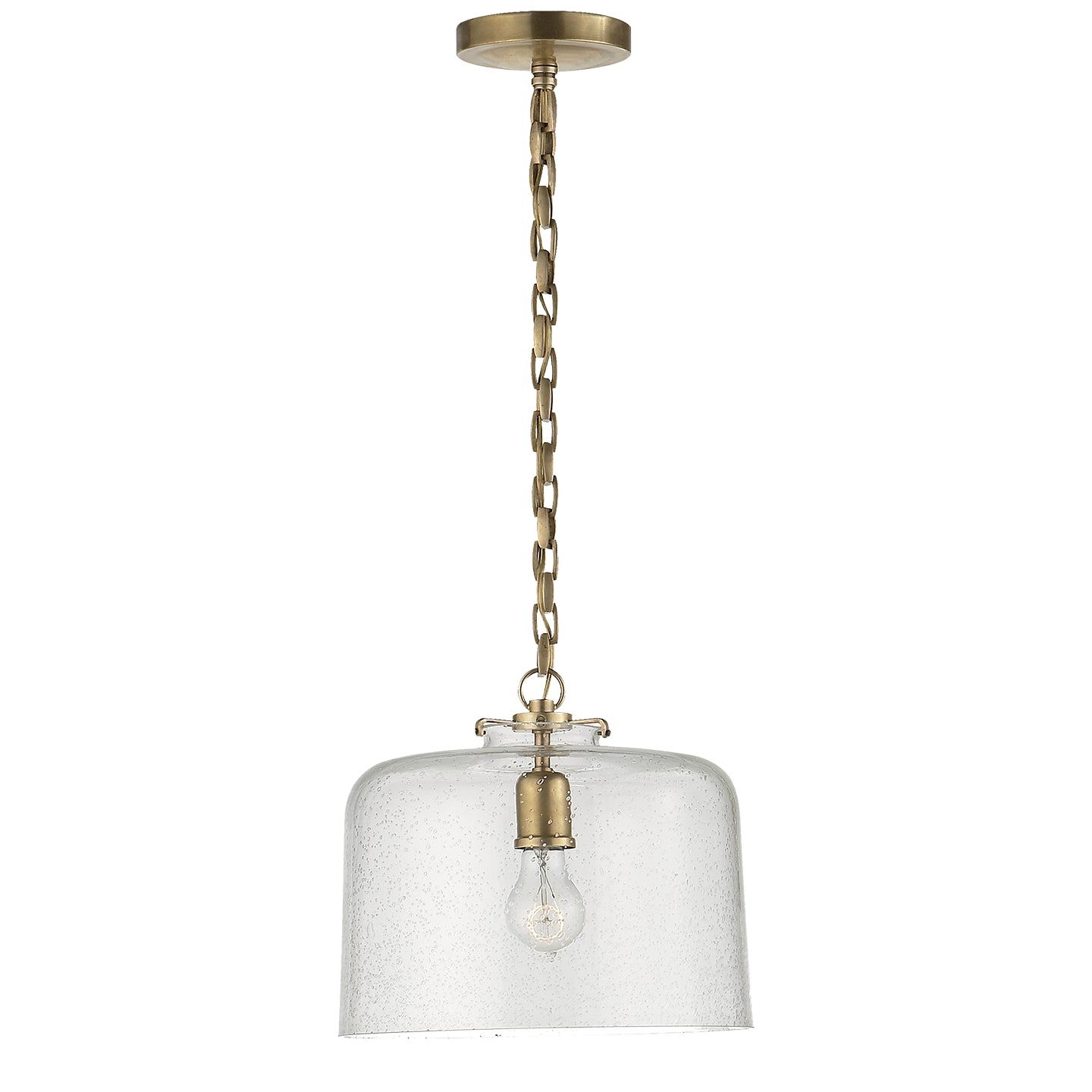 Visual Comfort Signature - TOB 5226HAB/G5-SG - One Light Pendant - Katie Dome - Hand-Rubbed Antique Brass