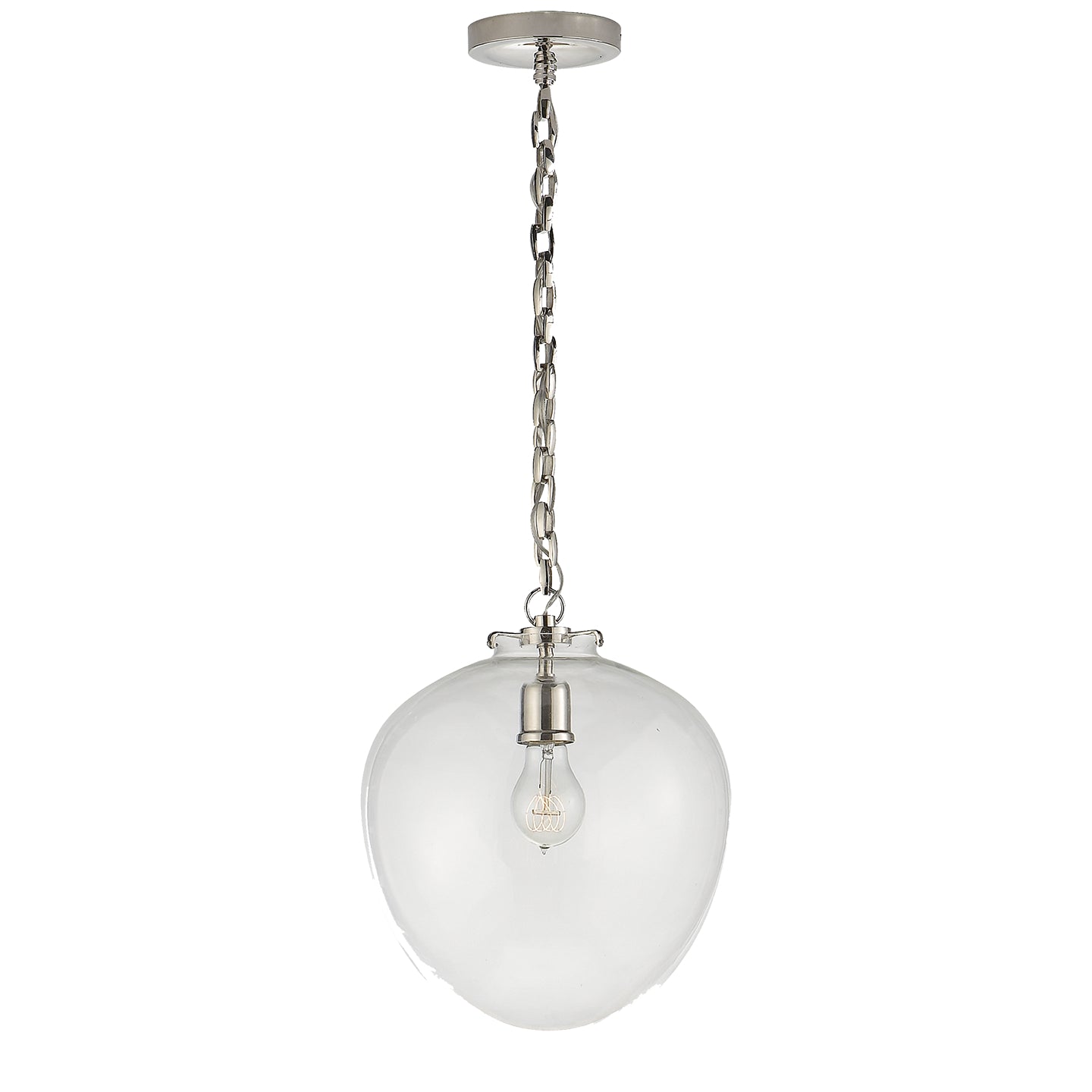 Visual Comfort Signature - TOB 5226PN/G2-CG - One Light Pendant - Katie Acorn - Polished Nickel