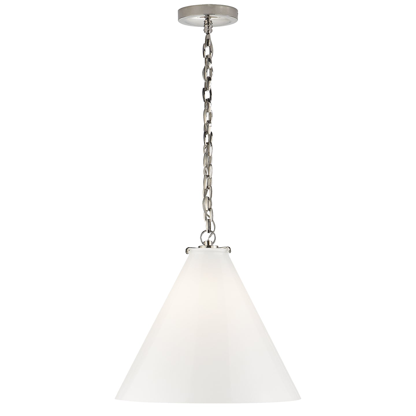 Visual Comfort Signature - TOB 5226PN/G6-WG - One Light Pendant - Katie Conical - Polished Nickel