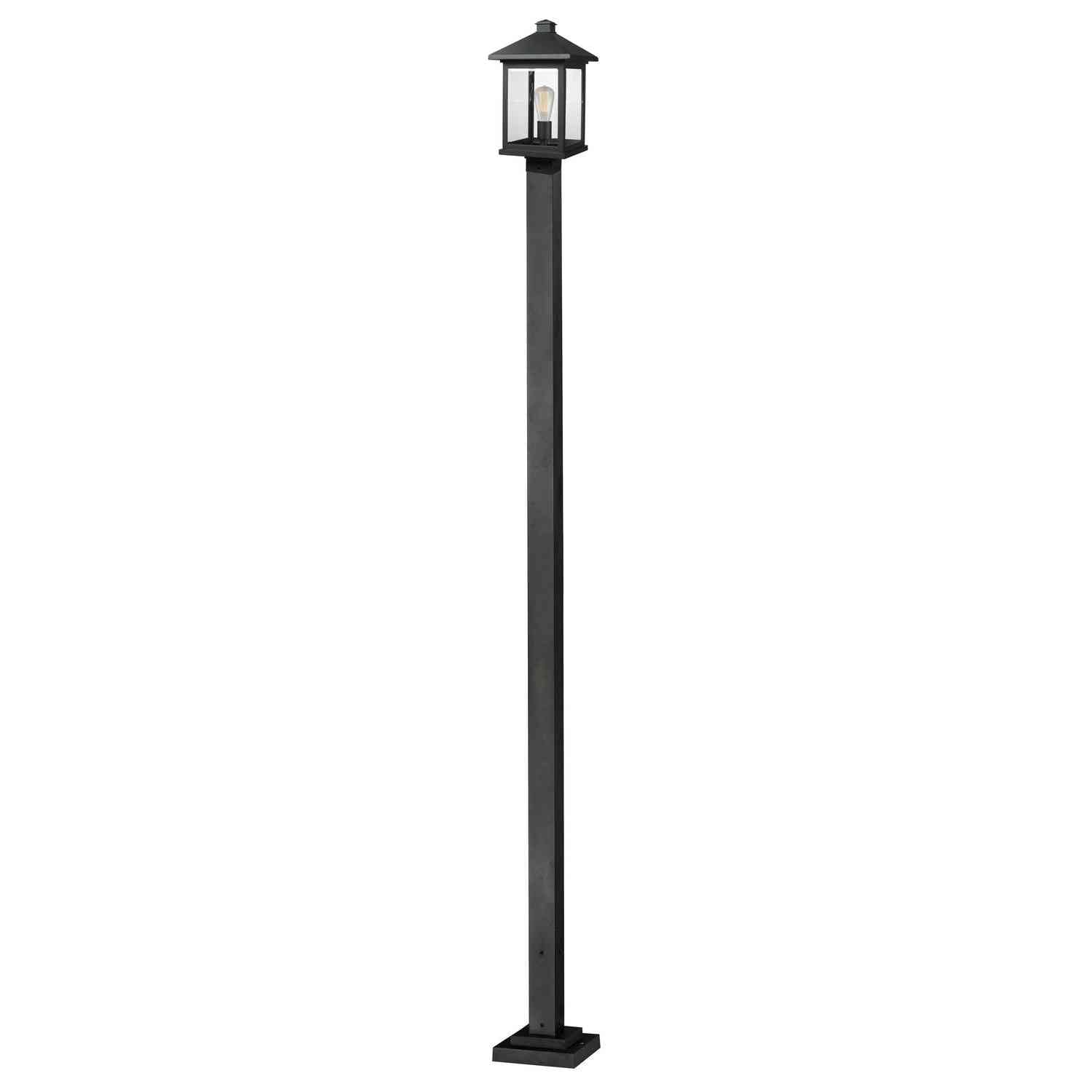 Z-Lite - 531PHBS-536P-BK - One Light Outdoor Post Mounted Fixture - Portland - Black