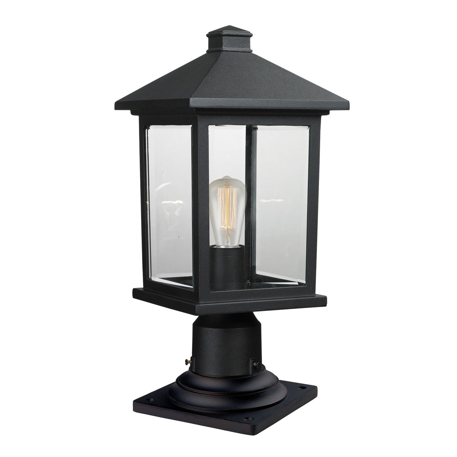 Z-Lite - 531PHMR-533PM-BK - One Light Outdoor Pier Mounted Fixture - Portland - Black