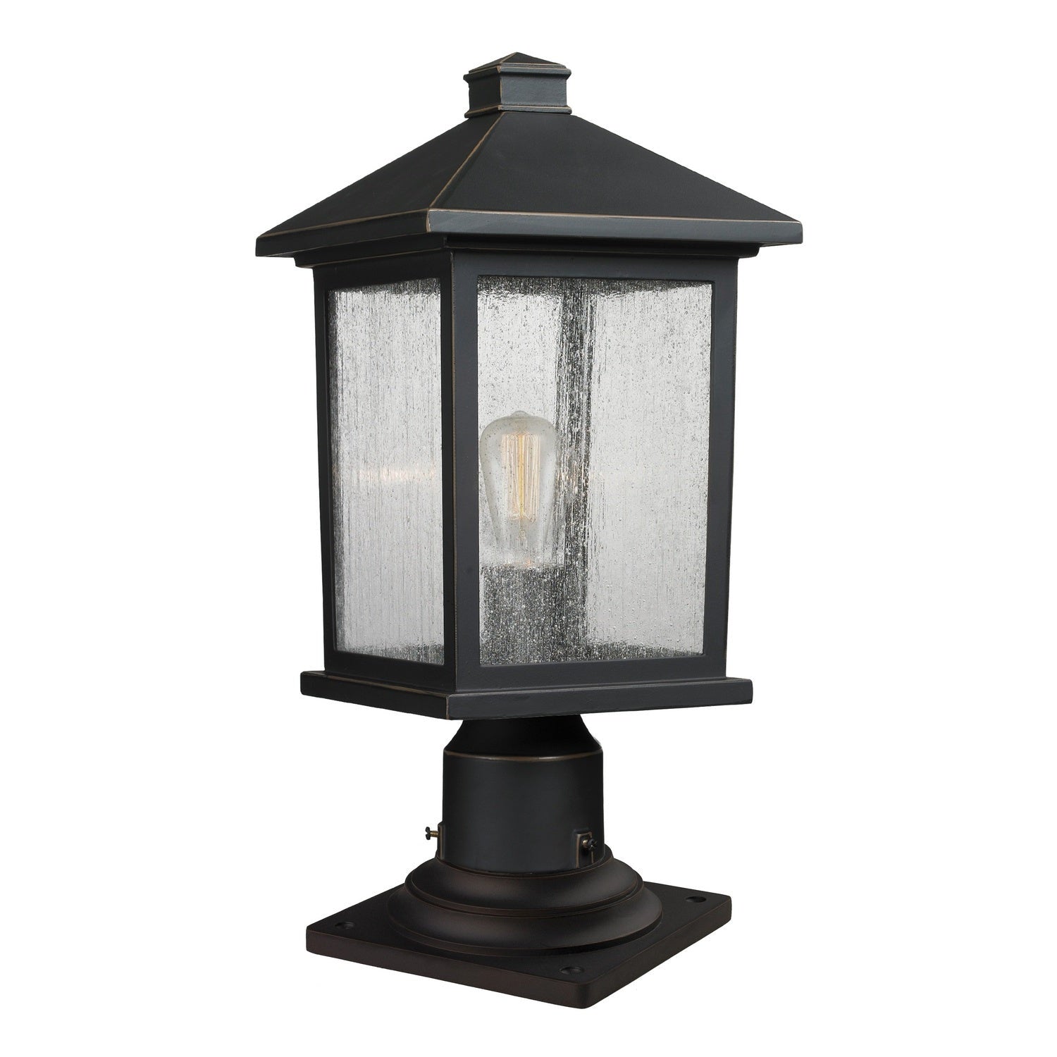 Z-Lite - 531PHMR-533PM-ORB - One Light Outdoor Pier Mounted Fixture - Portland - Oil Rubbed Bronze