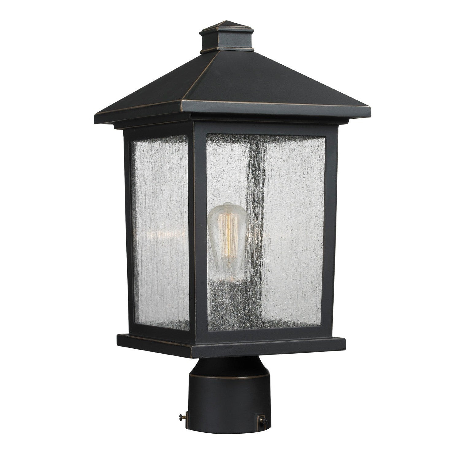 Z-Lite - 531PHMR-ORB - One Light Outdoor Post Mount Fixture - Portland - Oil Rubbed Bronze