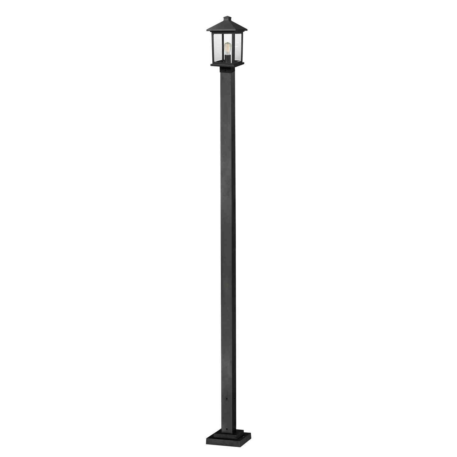 Z-Lite - 531PHMS-536P-BK - One Light Outdoor Post Mounted Fixture - Portland - Black