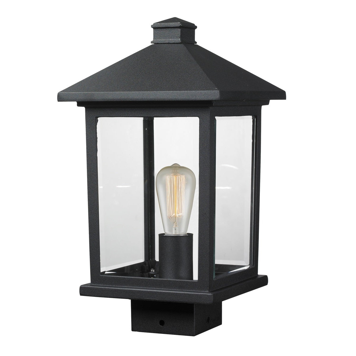 Z-Lite - 531PHMS-BK - One Light Outdoor Post Mount Fixture - Portland - Black