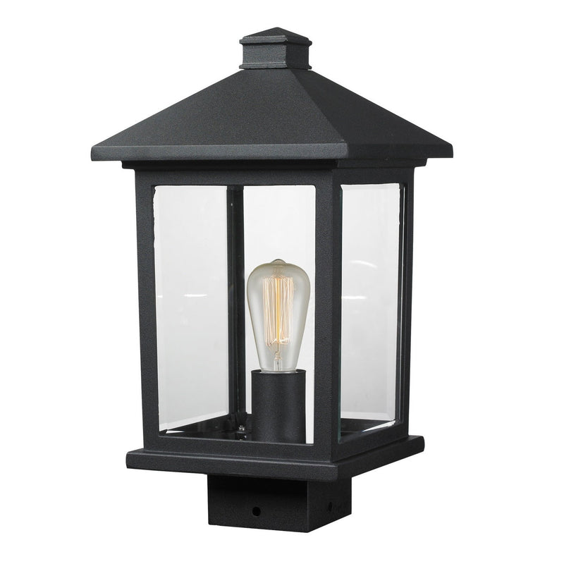 Z-Lite - 531PHMS-BK - One Light Outdoor Post Mount Fixture - Portland - Black