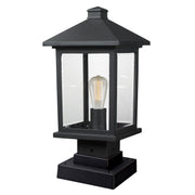 Z-Lite - 531PHMS-SQPM-BK - One Light Outdoor Pier Mounted Fixture - Portland - Black