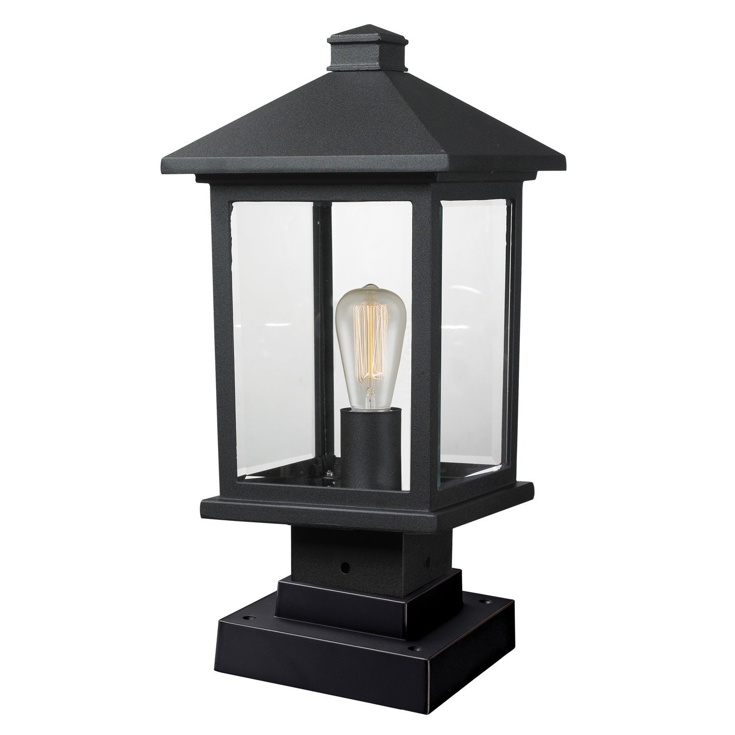 Z-Lite - 531PHMS-SQPM-BK - One Light Outdoor Pier Mounted Fixture - Portland - Black