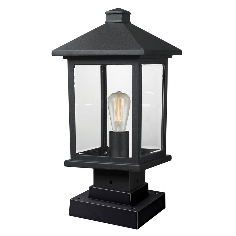Z-Lite - 531PHMS-SQPM-BK - One Light Outdoor Pier Mounted Fixture - Portland - Black