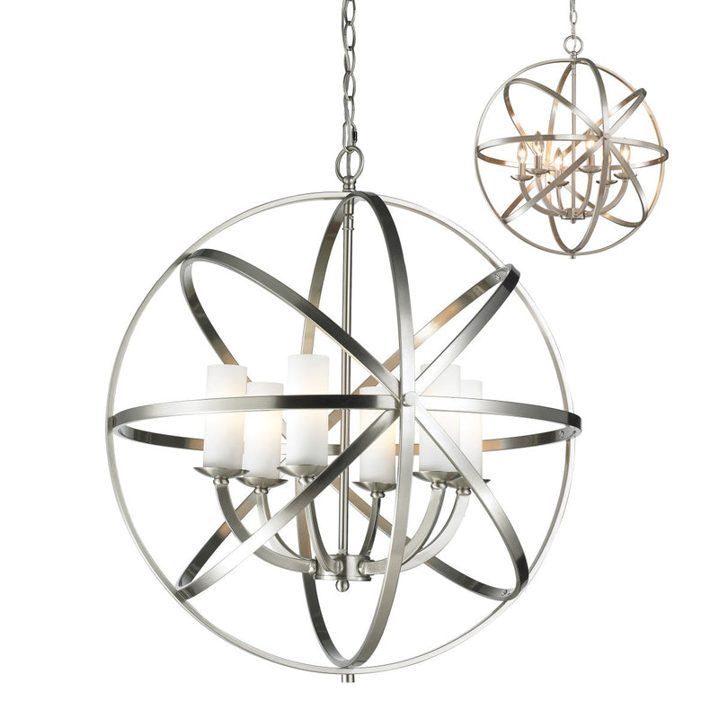 Z-Lite - 6017-6L-BN - Six Light Chandelier - Aranya - Brushed Nickel