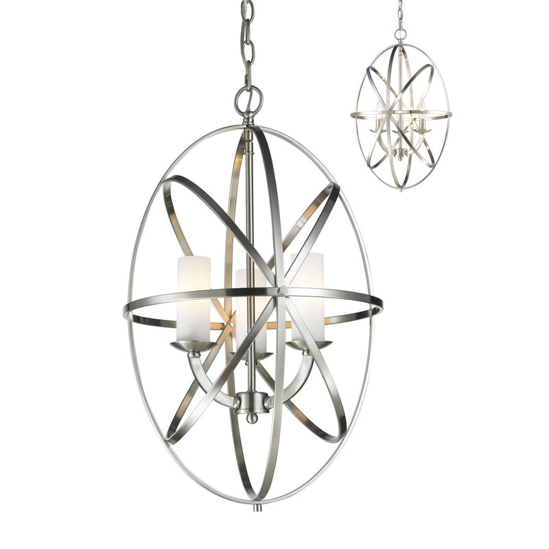 Z-Lite - 6027-3S-BN - Three Light Chandelier - Aranya - Brushed Nickel