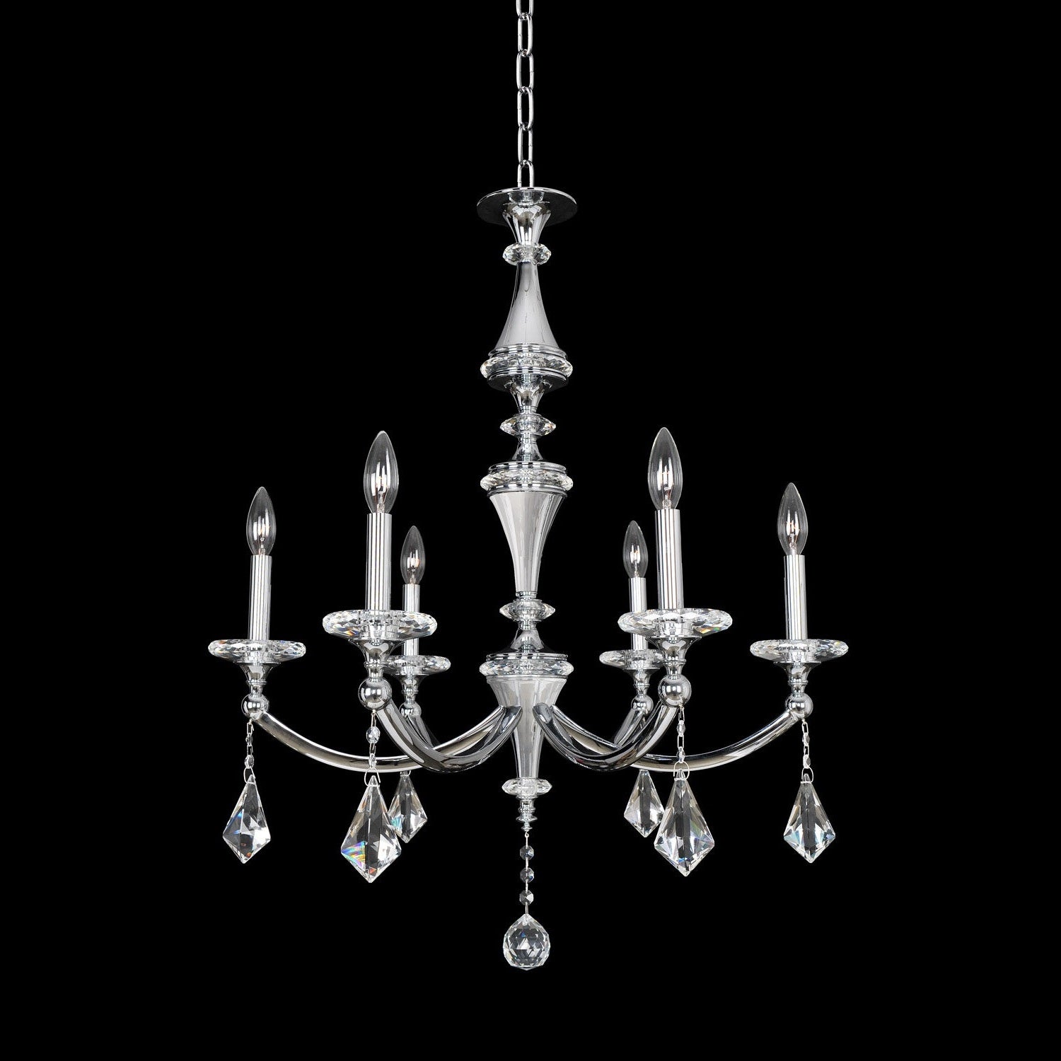 Allegri - 012171-010-FR001 - Six Light Chandelier - Floridia - Chrome