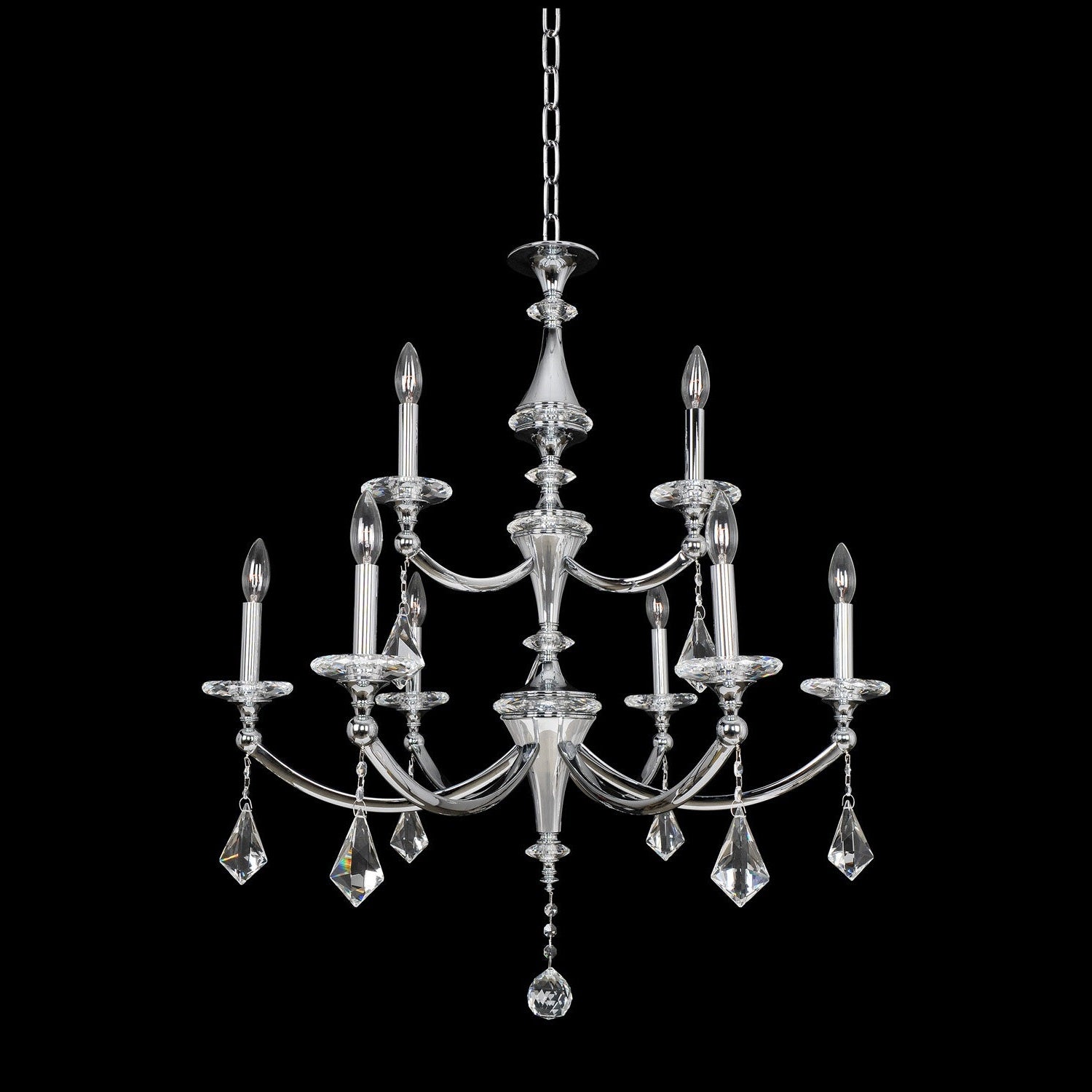 Allegri - 012172-010-FR001 - Nine Light Chandelier - Floridia - Chrome