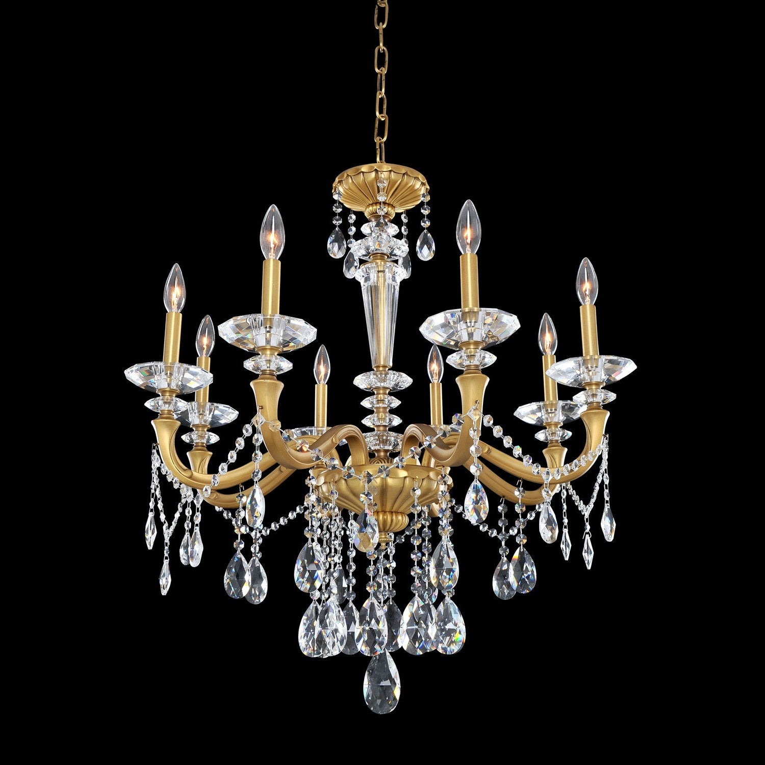 Allegri - 021771-032-FR001 - Eight Light Chandelier - Jolivet - Historic Brass