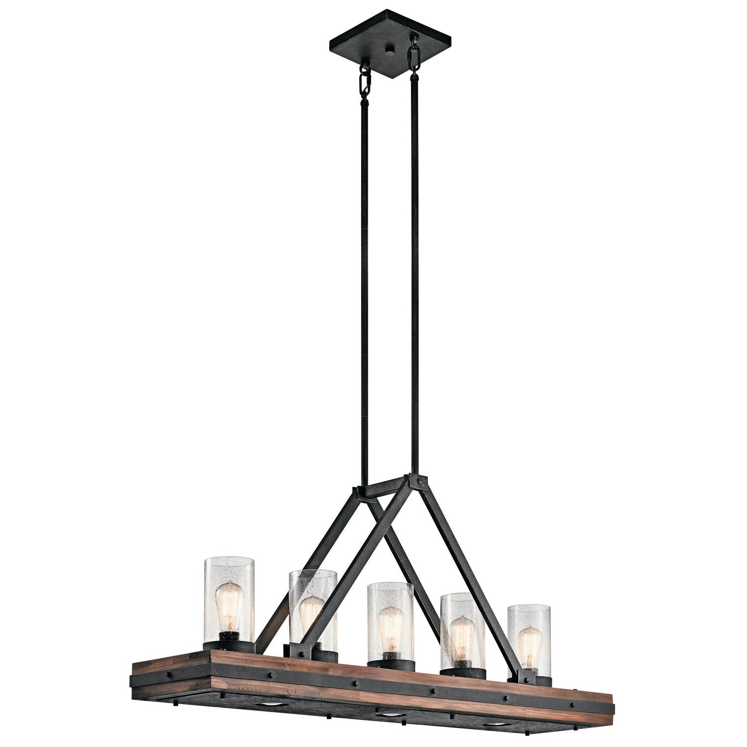 Kichler - 43491AUB - Eight Light Linear Chandelier - Colerne - Auburn Stained
