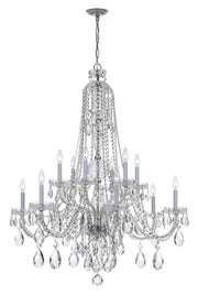 Crystorama - 1114-CH-CL-MWP - 12 Light Chandelier - Traditional Crystal - Polished Chrome