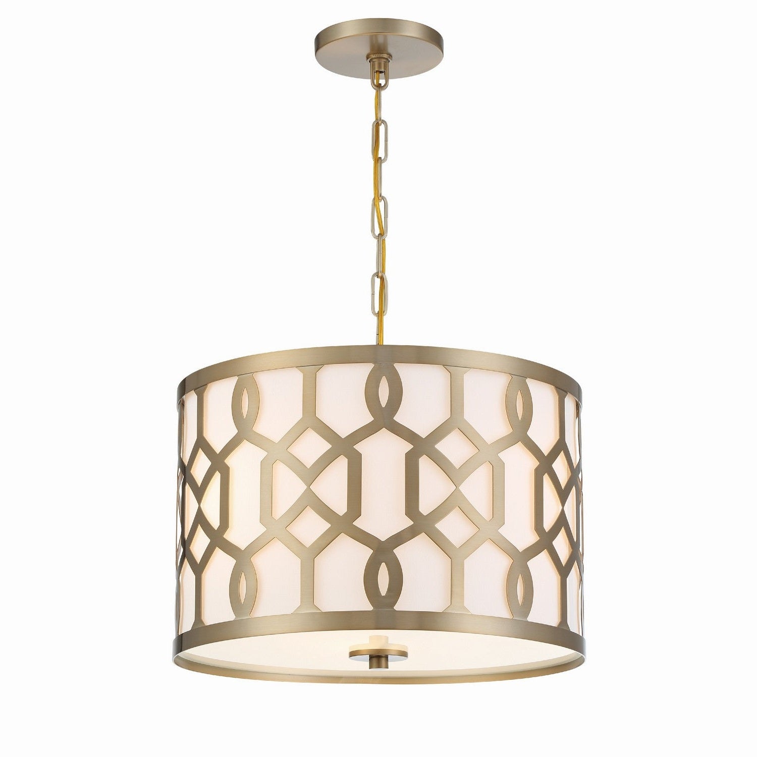 Crystorama - 2265-AG - Three Light Chandelier - Jennings - Aged Brass