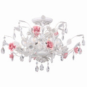 Crystorama - 4850-WW - Six Light Semi Flush Mount - Lola - Wet White