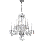 Crystorama - 5080-CH-CL-MWP - Ten Light Chandelier - Traditional Crystal - Polished Chrome