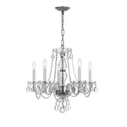 Crystorama - 5085-CH-CL-MWP - Five Light Chandelier - Traditional Crystal - Polished Chrome