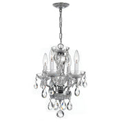 Crystorama - 5534-CH-CL-MWP - Four Light Mini Chandelier - Traditional Crystal - Polished Chrome