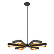 Crystorama - 596-EB-GA - Six Light Chandelier - Luna - English Bronze + Antique Gold