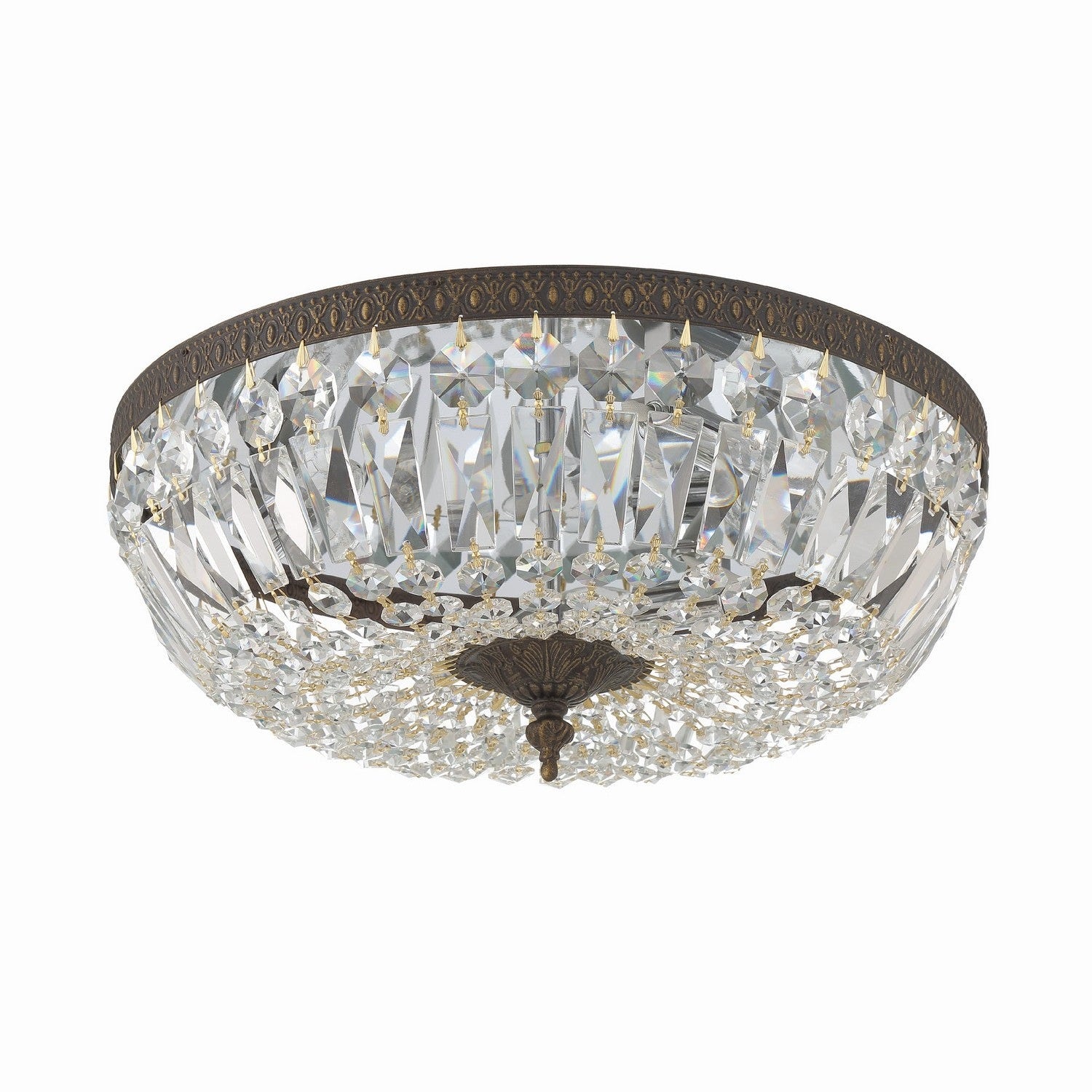 Crystorama - 716-EB-CL-MWP - Three Light Flush Mount - Ceiling Mount - English Bronze