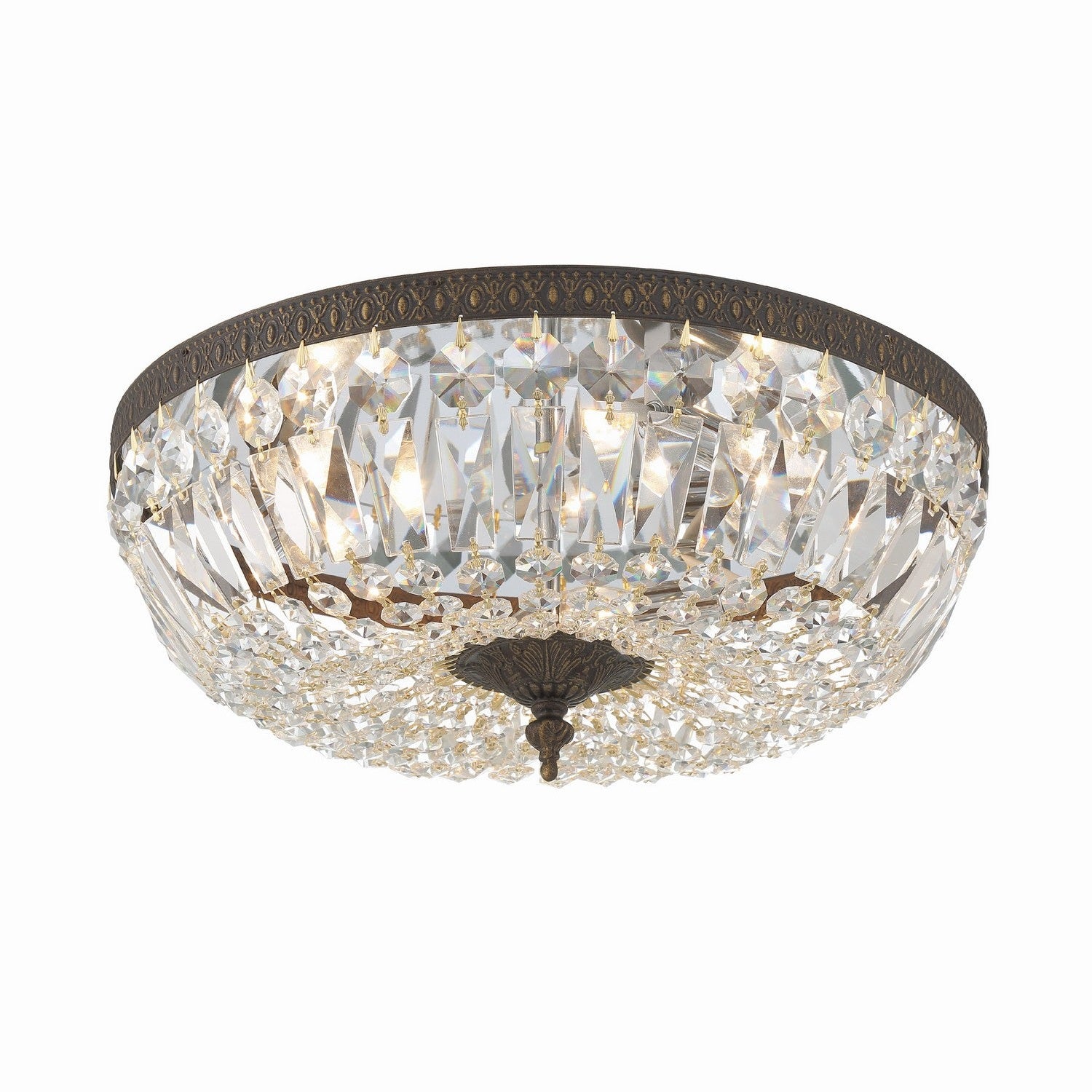 Crystorama - 716-EB-CL-MWP - Three Light Flush Mount - Ceiling Mount - English Bronze