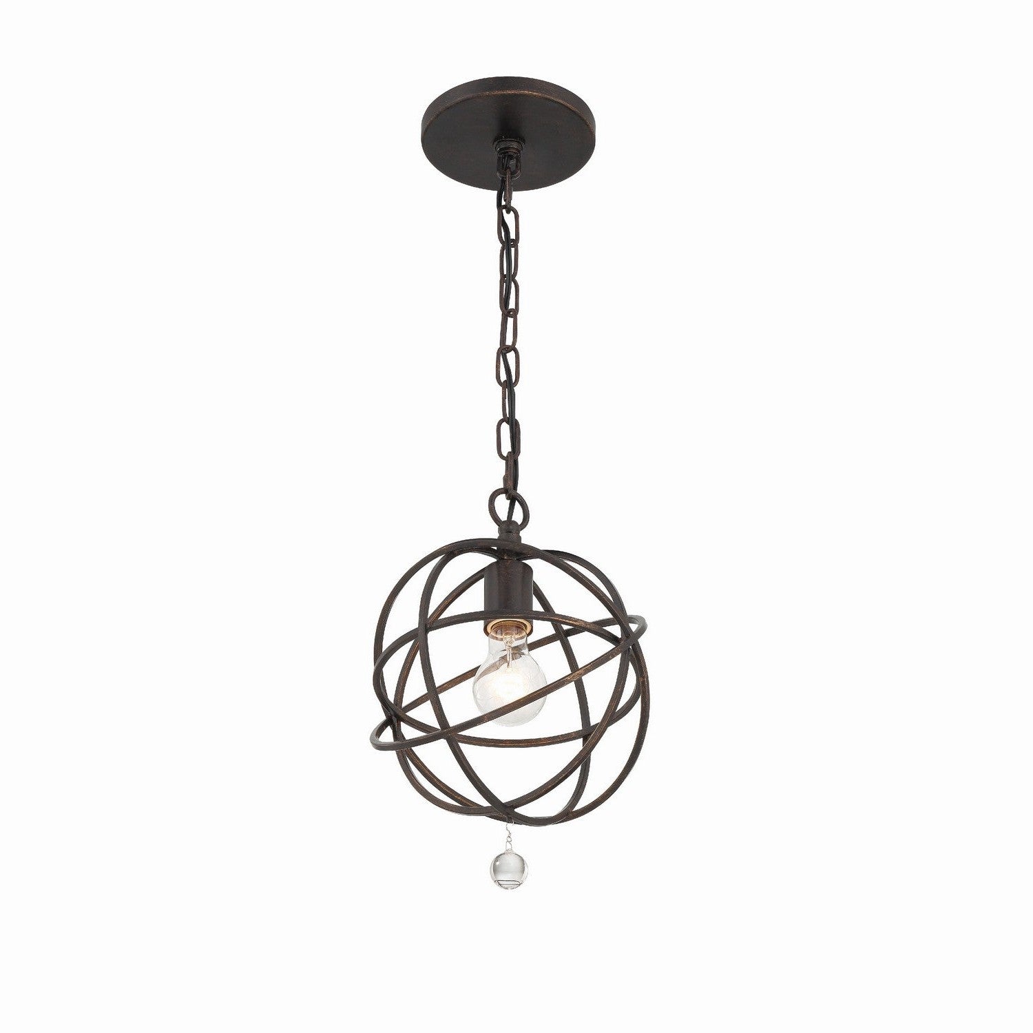 Crystorama - 9220-EB - One Light Pendant - Solaris - English Bronze