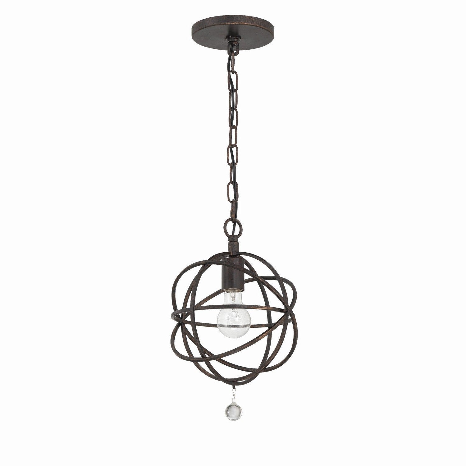 Crystorama - 9220-EB - One Light Pendant - Solaris - English Bronze