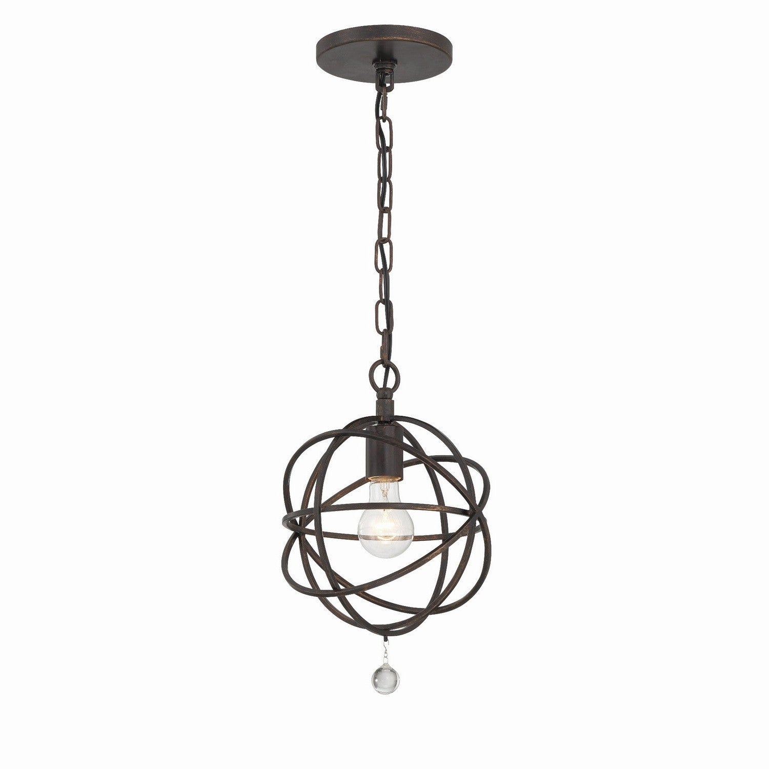 Crystorama - 9220-EB - One Light Pendant - Solaris - English Bronze