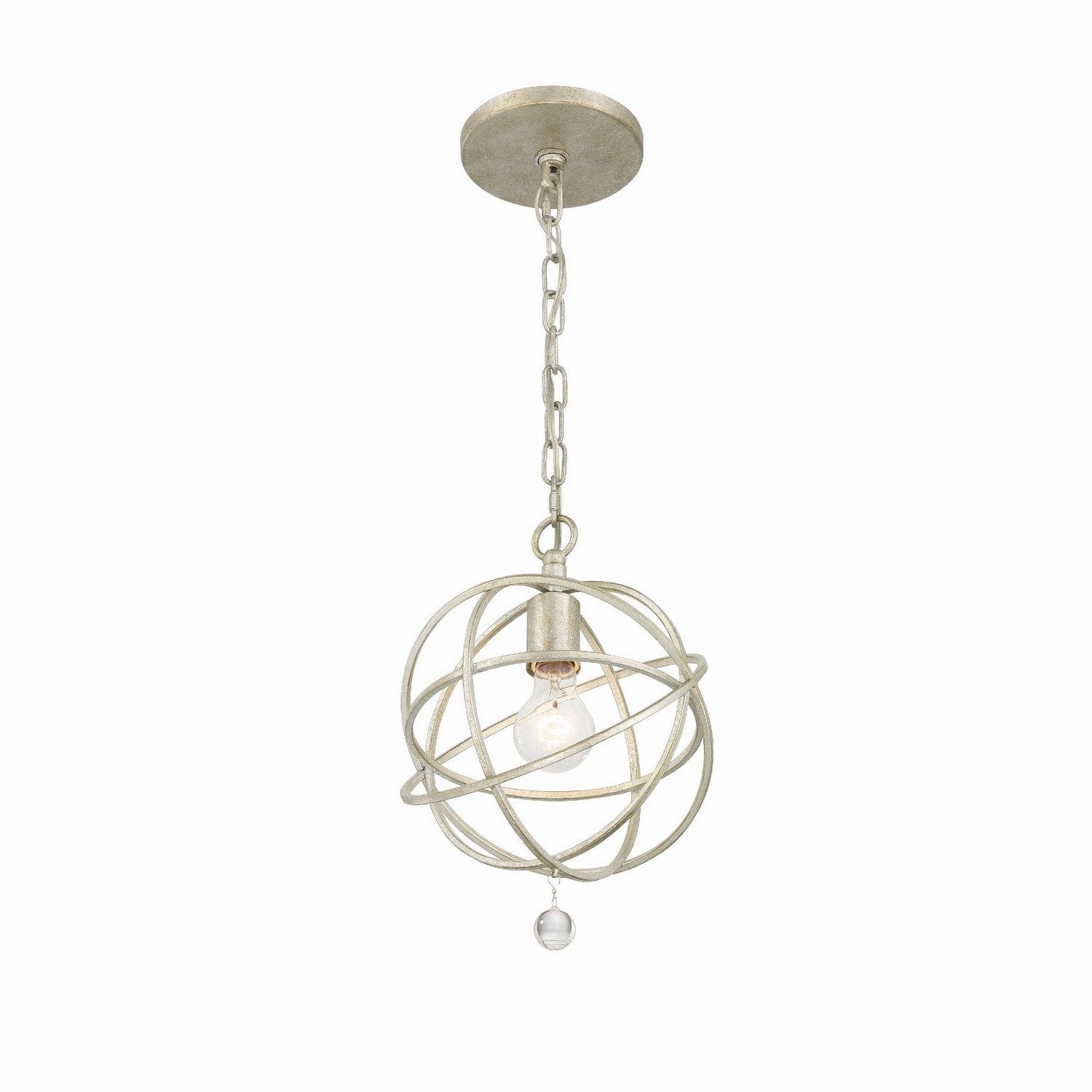 Crystorama - 9220-OS - One Light Pendant - Solaris - Olde Silver