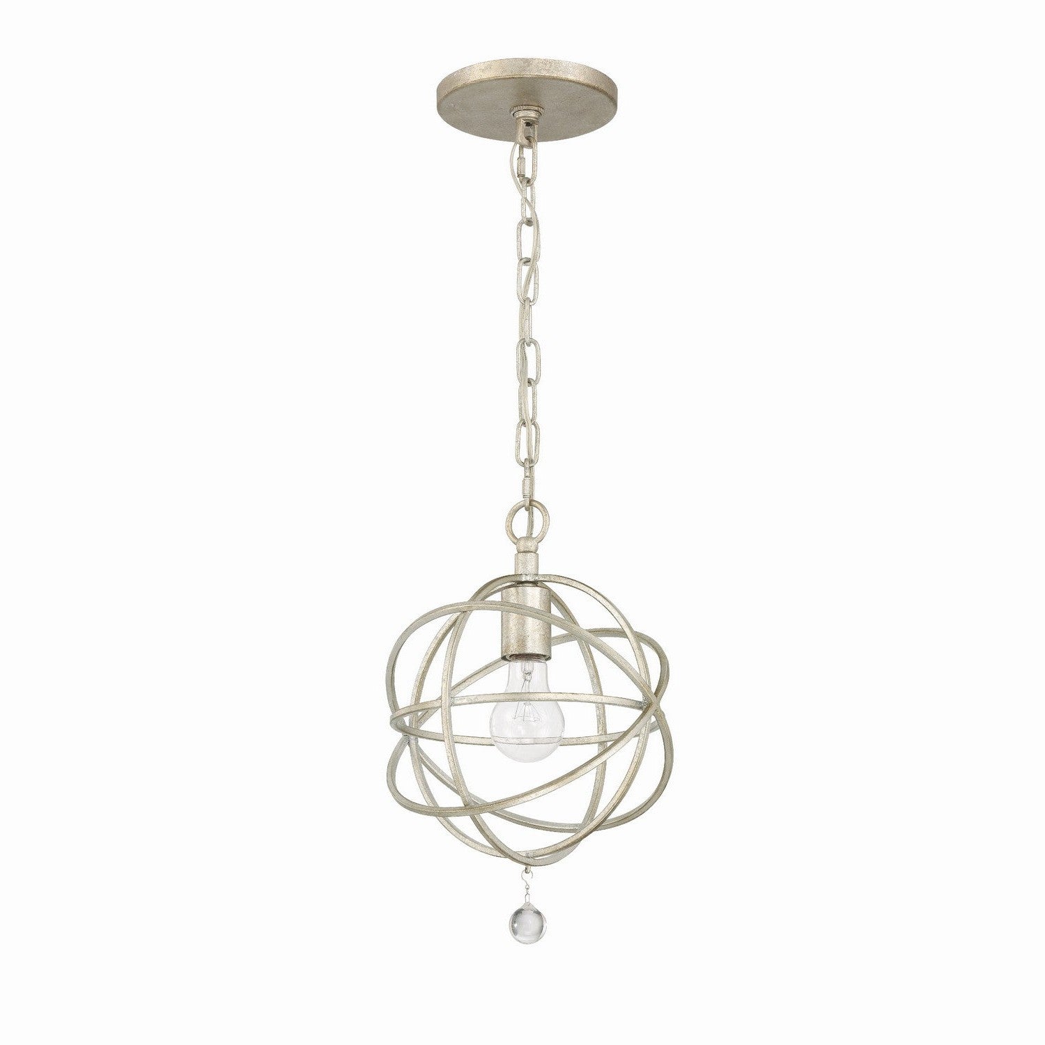 Crystorama - 9220-OS - One Light Pendant - Solaris - Olde Silver