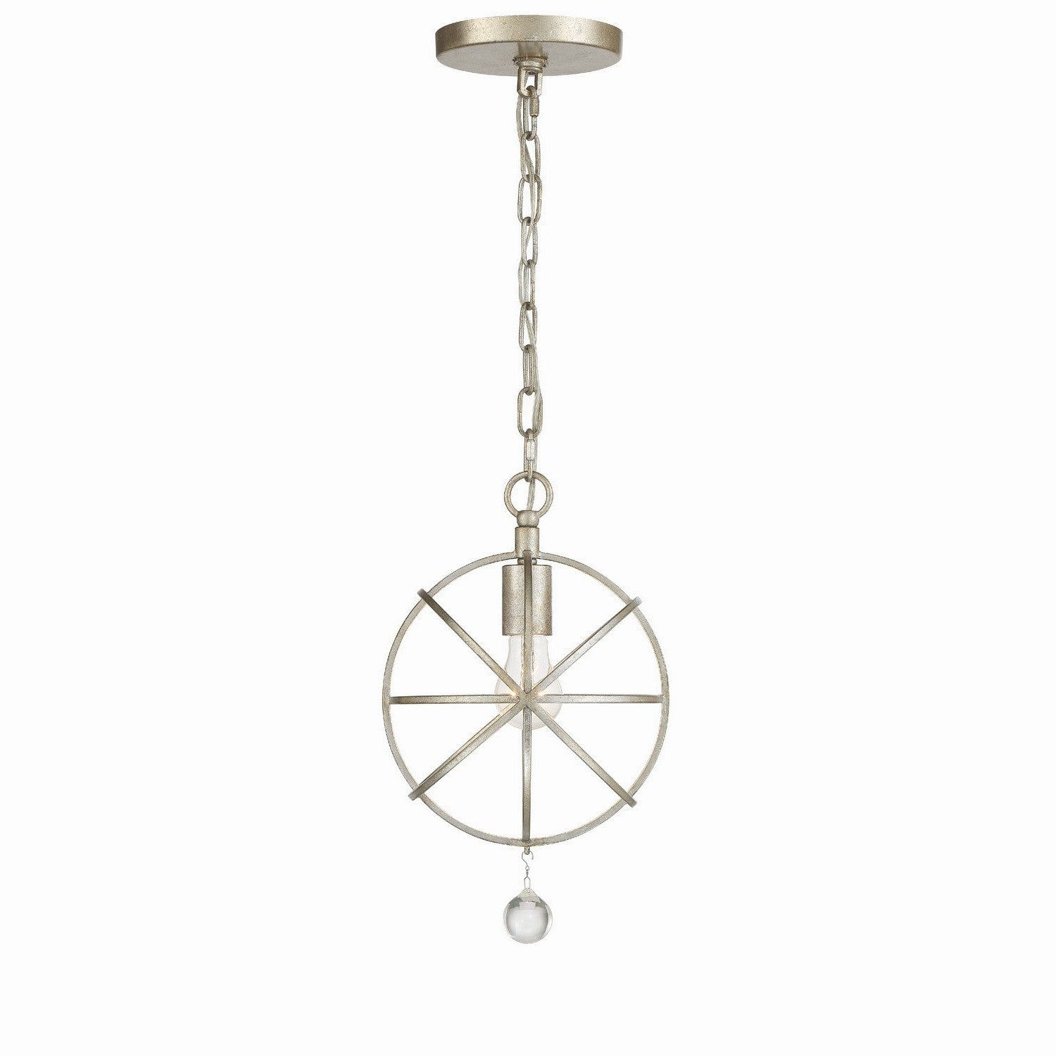 Crystorama - 9220-OS - One Light Pendant - Solaris - Olde Silver