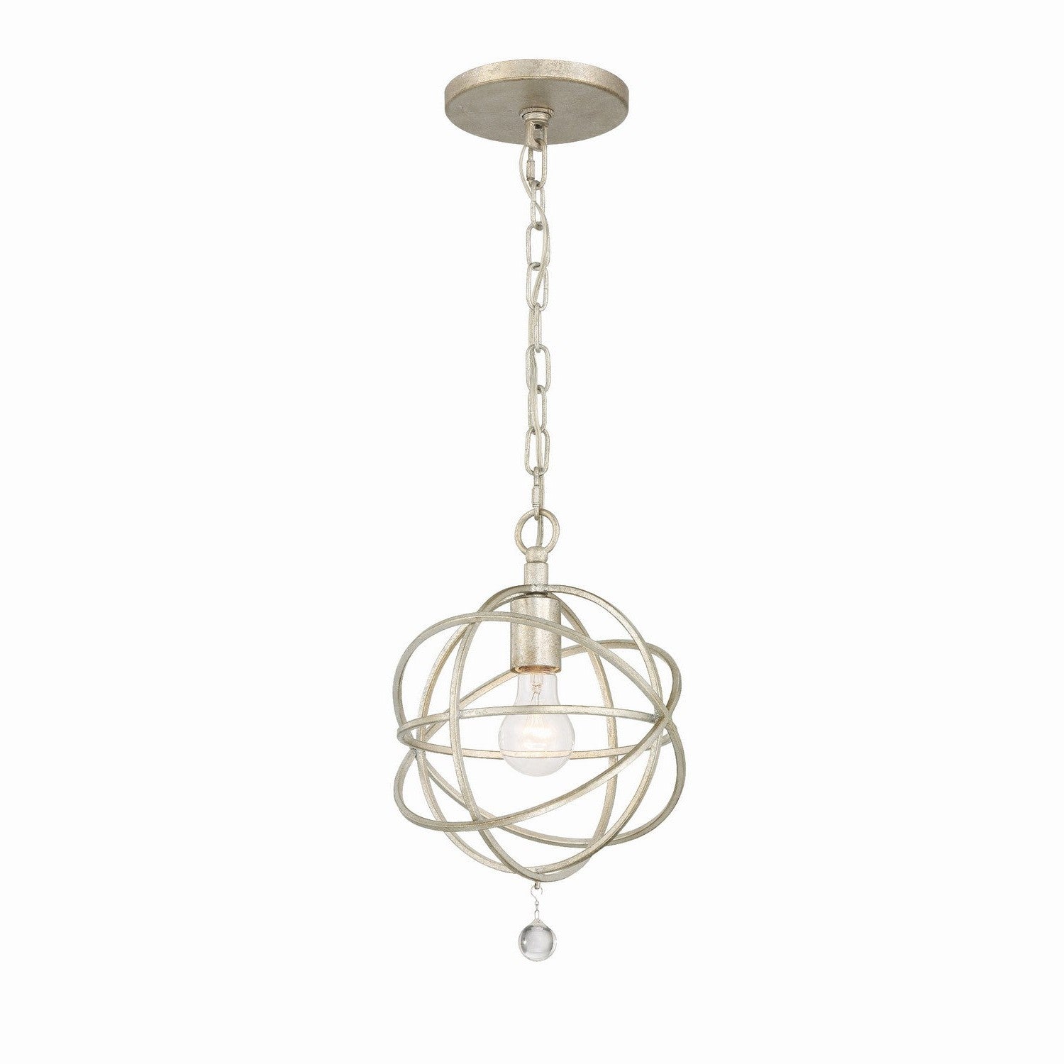 Crystorama - 9220-OS - One Light Pendant - Solaris - Olde Silver