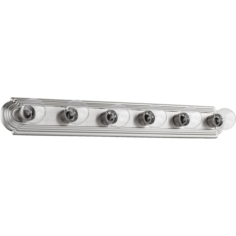 Quorum - 5049-6-65 - Six Light Vanity - 5049 Stepped Vanities - Satin Nickel