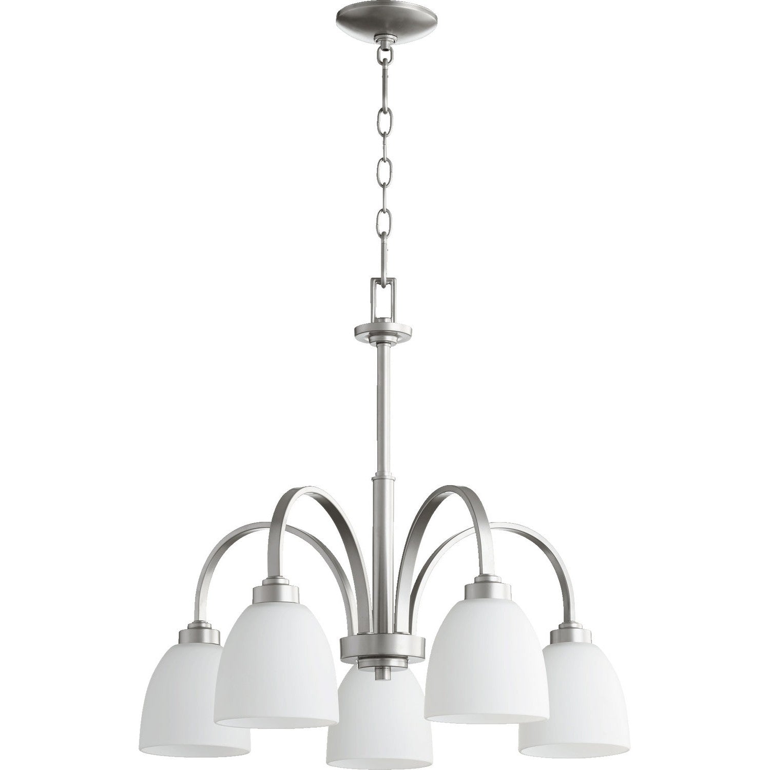 Quorum - 6360-5-64 - Five Light Chandelier - Reyes - Classic Nickel