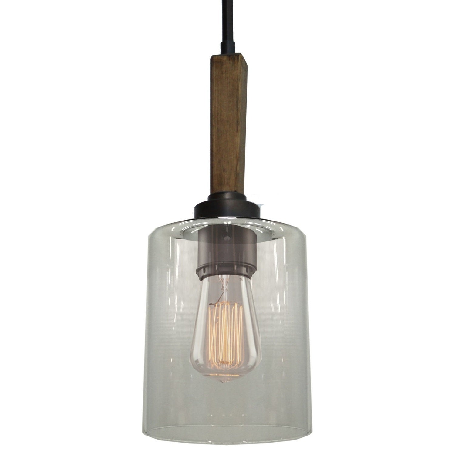 Artcraft - AC10141BU - One Light Pendant - Legno Rustico - Brunito Bronze