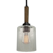 Artcraft - AC10141BU - One Light Pendant - Legno Rustico - Brunito Bronze