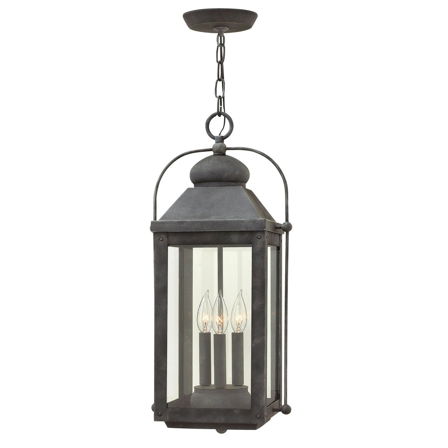 Hinkley - 1852DZ - LED Hanging Lantern - Anchorage - Aged Zinc