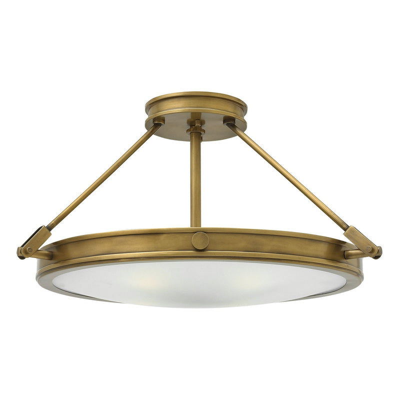 Hinkley - 3382HB - LED Semi-Flush Mount - Collier - Heritage Brass